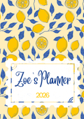 Blue and Yellow Lemon Teacher Planner