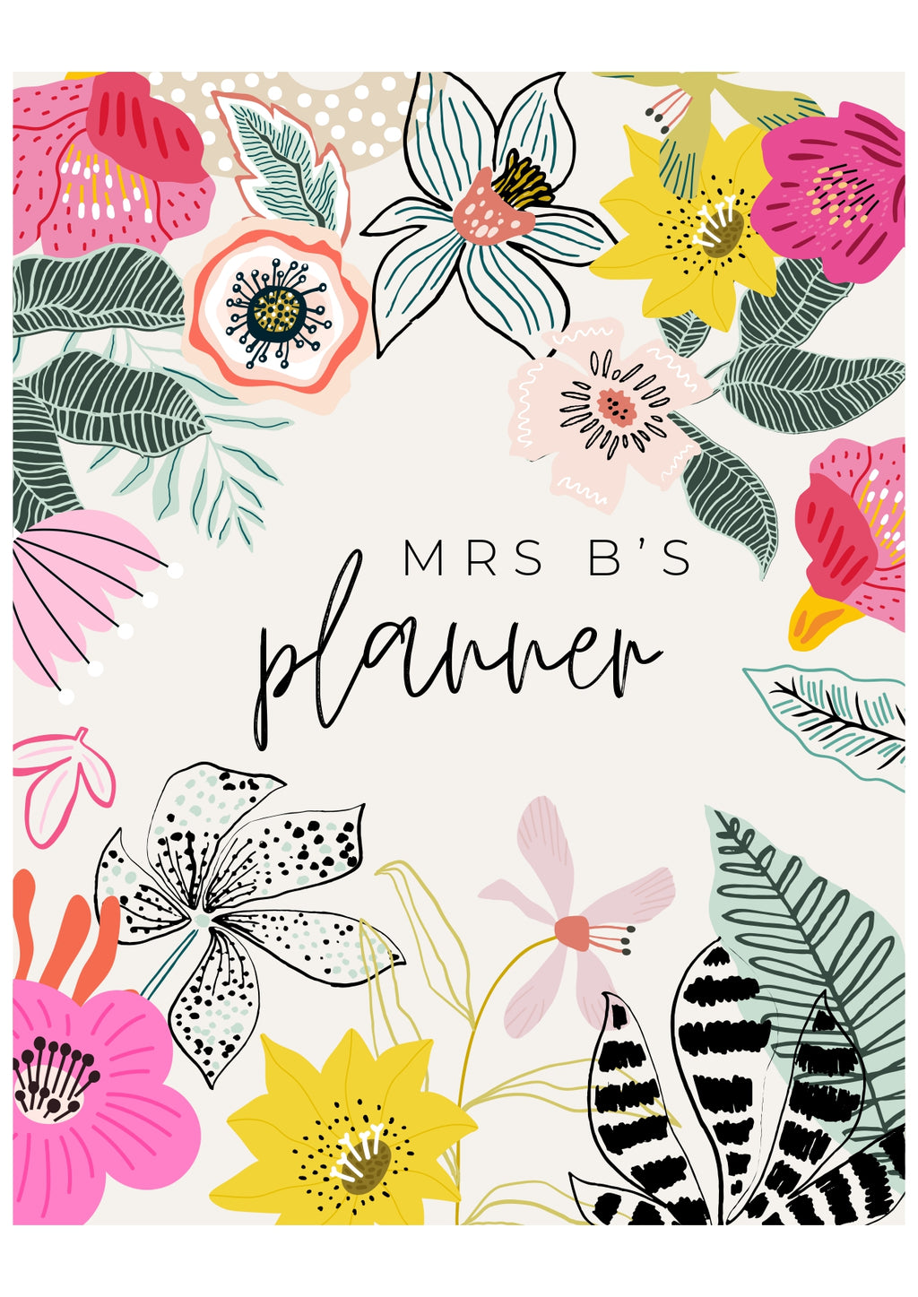 Flowers Teacher Planner