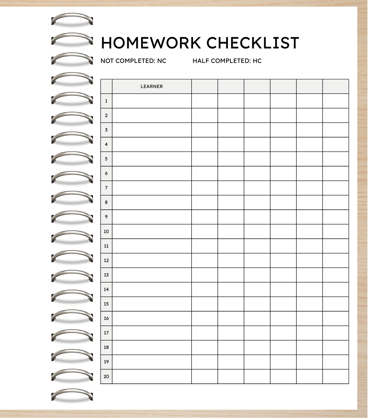 Black Abstract Teacher Planner