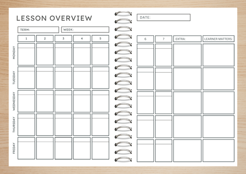 Black Abstract Teacher Planner