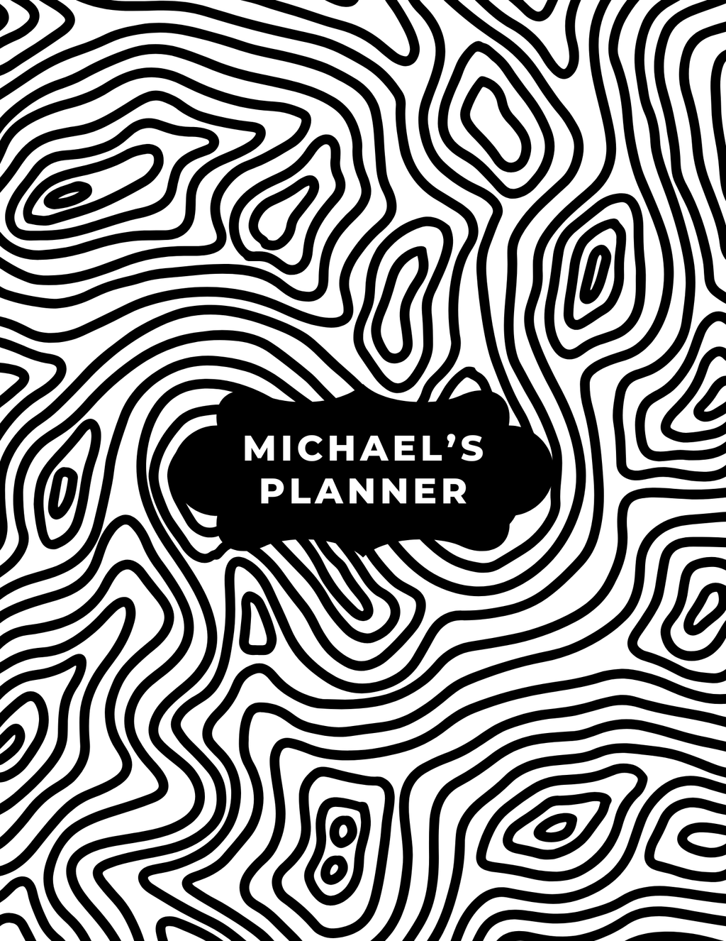 Minimal Black and White Teacher Planner