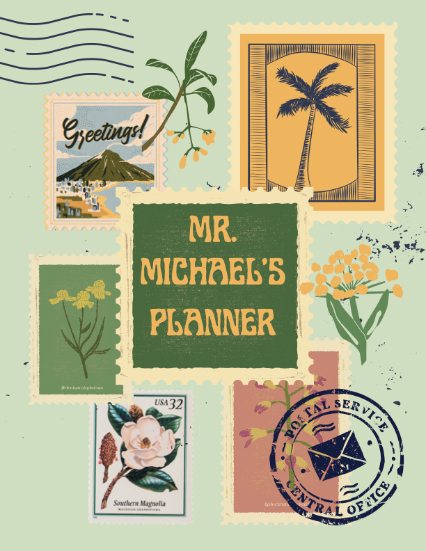Vintage Postage Teacher Planner
