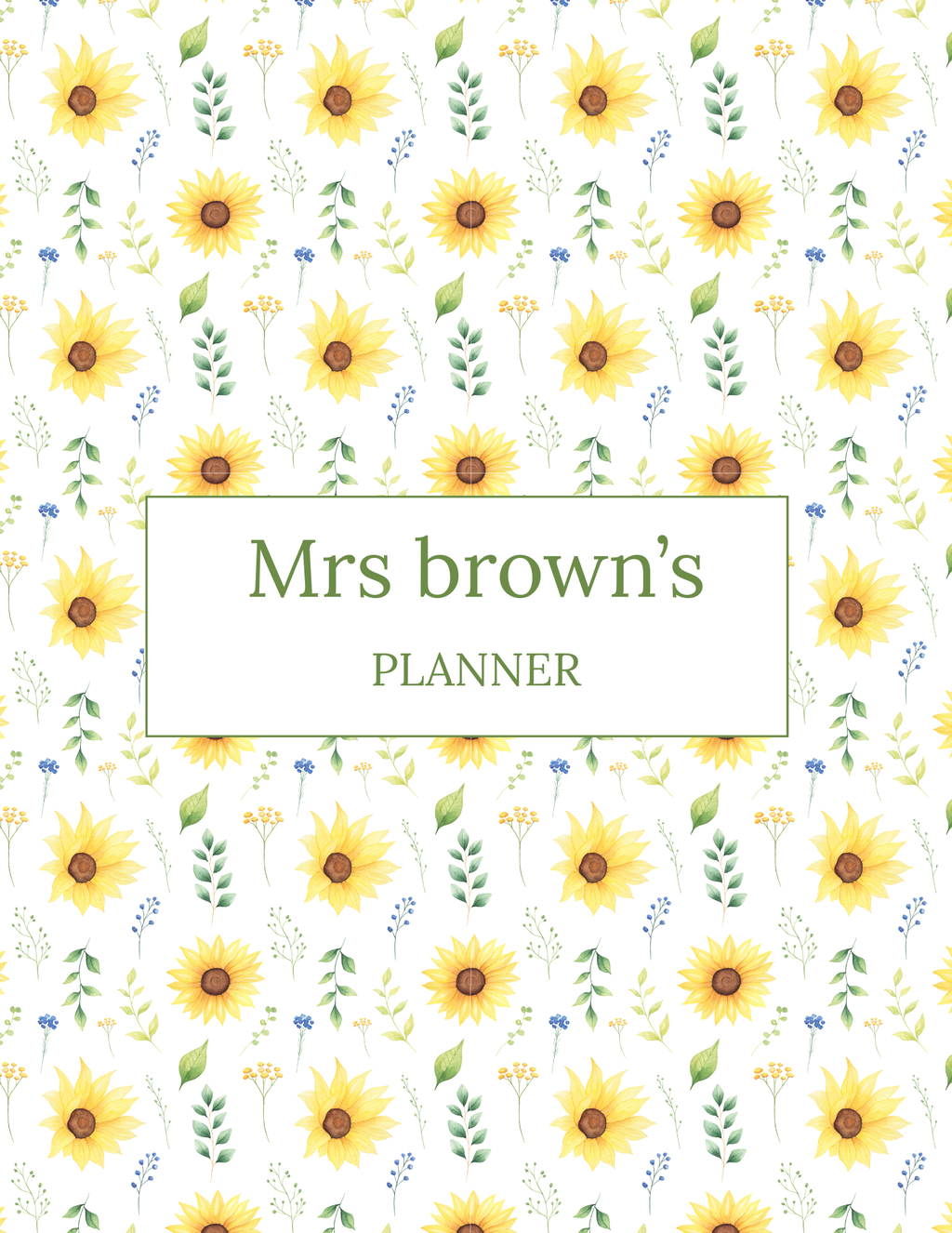 Sunflower Teacher Planner
