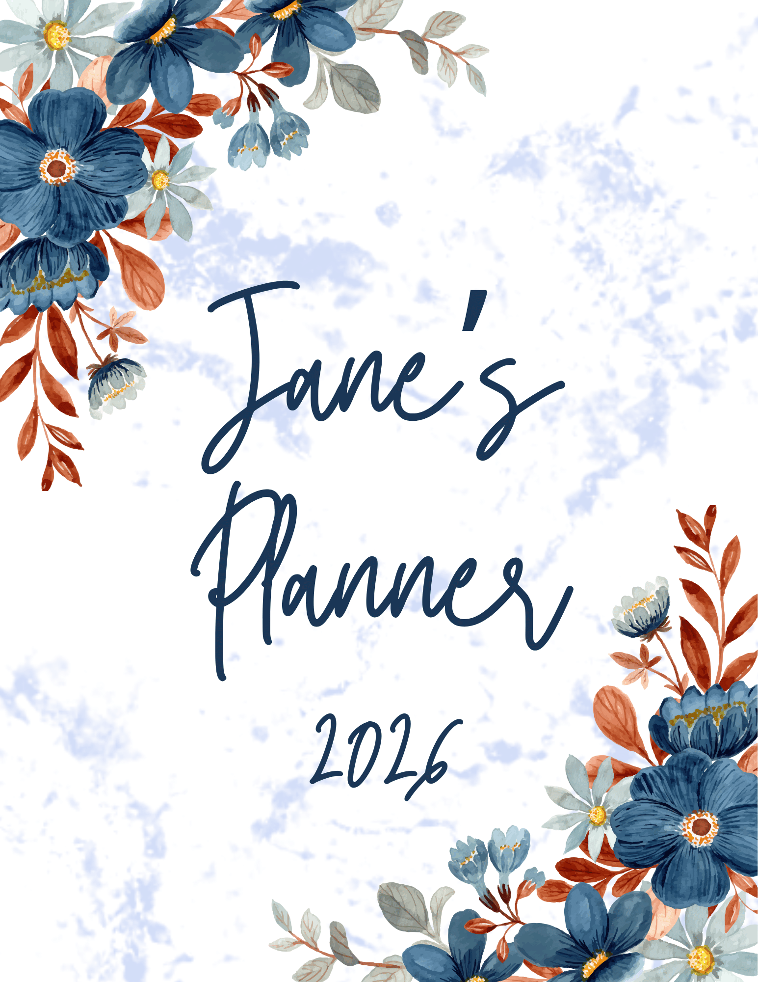 Watercolour Flower Teacher Planner